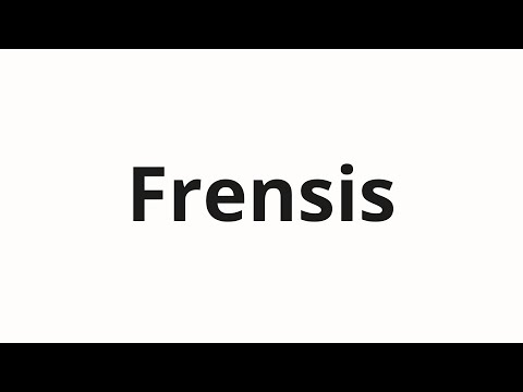 How to pronounce Frensis | Фрэнсис (Francis in Russian)