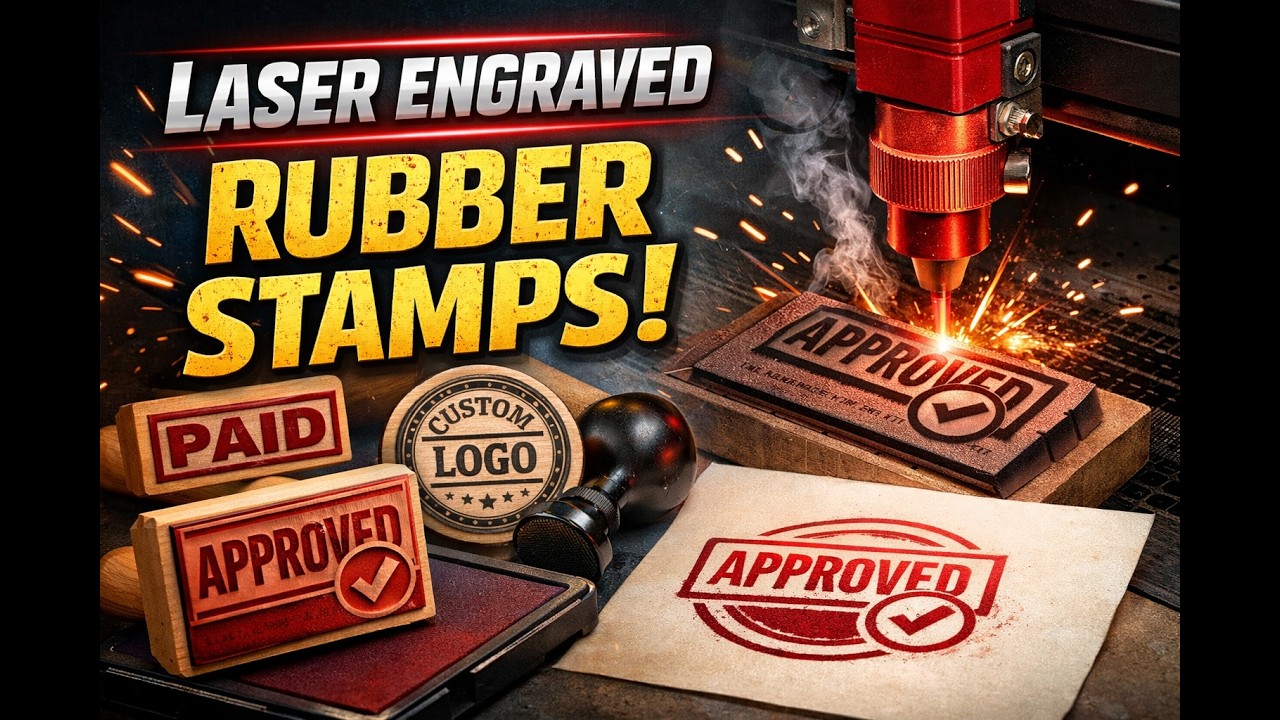 Laser Engraved Rubber Stamps at Home! 🔥 Custom Stamp Making with xTool