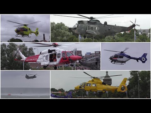 15.08.2018 Hubschrauber Start, Landungen und Vorführungen bei  Rescue Vlissingen