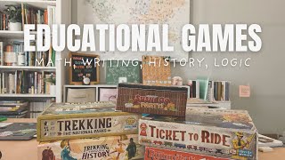 ADD SOME FUN TO YOUR HOMESCHOOL SCHEDULE | EDUCATIONAL BOARD GAMES, WRITING GAMES, MATH GAMES