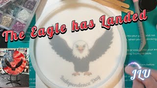 Resin Project - Decorative Glass Like Patriotic Plate for a Metal Stand✨🎇🎉