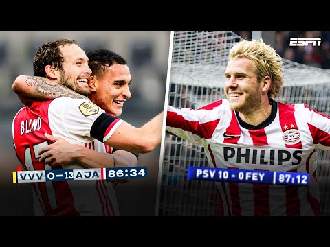 😱 De 11 GROOTSTE OVERWINNINGEN in de Eredivisie 🎯🔥