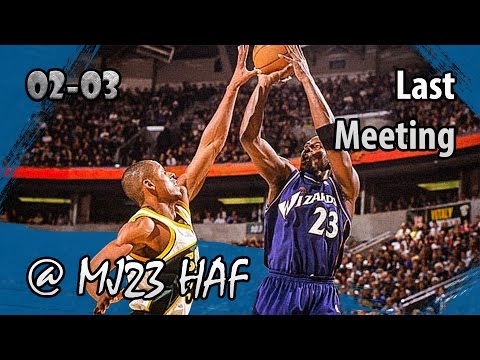 Michael Jordan vs Ray Allen Highlights Wizards vs Sonics (2003.03.26)-43pts TOTAL! LAST MEETING!