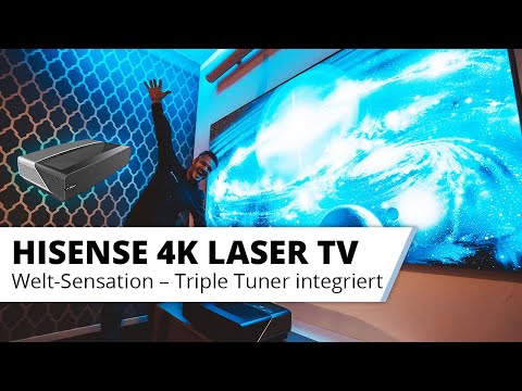 Hisense 100L5F 4K Laser TV - Perfektes TV Erlebnis in 100 Zoll mit Triple TV Tuner und Apps