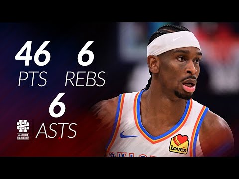 Shai Gilgeous-Alexander 46 pts 6 rebs 6 asts vs Jazz 25/26 season