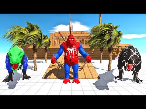 FPS DEATH RUN vs SPIDERMAN GORO TEAM - Animal Revolt Battle Simulator