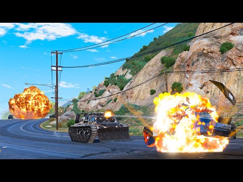 GTA 5 APOCALYPSE SCARAB CRASHES part.2 - SUPER CINEMATIC PICTURE WITH SLOW MO ep.89