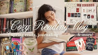 cozy reading vlog 🍵🌱📖 bookish hobbies, mood reading, journaling & more!