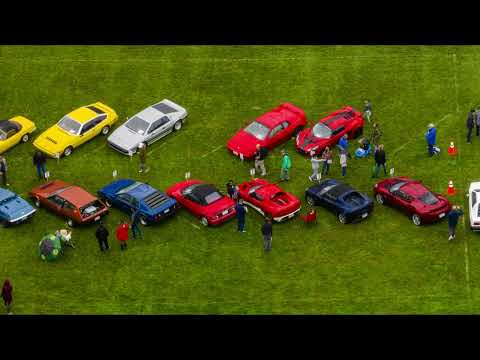 Drone view of Rockville Antique and Classic Car Show on 10/14/2023
