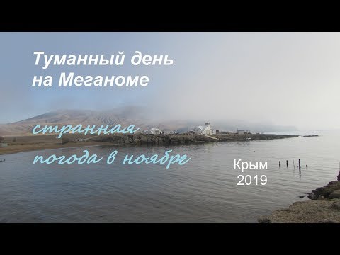 Крым, Судак, на море туманы в ноябре. Загадочный Меганом, дельфины и бакланы в тумане