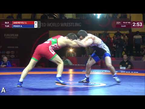 Qual. FS - 57 kg: U. ANDREYEU (BLR) v. A. PEKER (TUR)