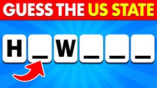 Guess the 50 US States without Vowels | Learn the States of USA