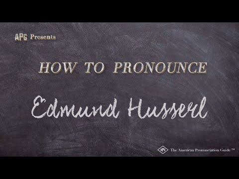 How to Pronounce Edmund Husserl (Real Life Examples!)