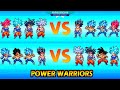 All Transformation 4 GOKU vs 4 VEGETA | Power Warriors 10.5 Gameplay Part 1 | Animugen2048