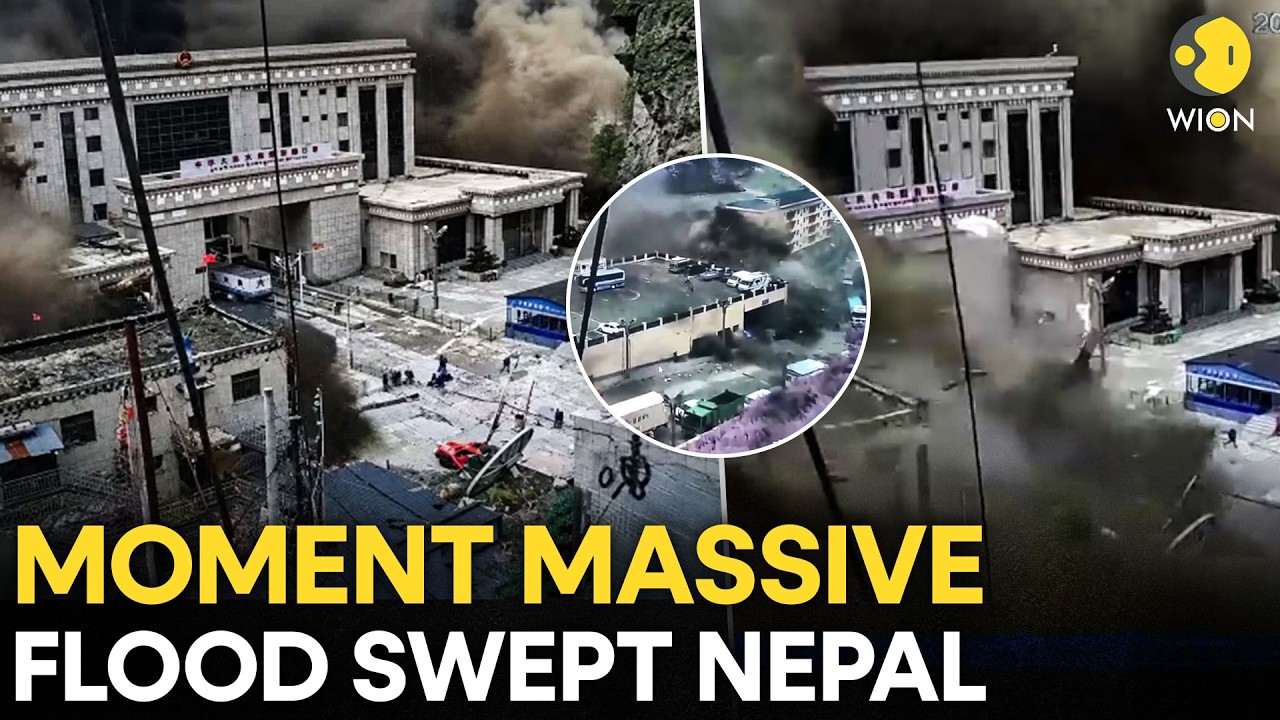Nepal FLOOD Horror LIVE: MOMENT Flash Floods Swept Nepal | Nepal-Tibet Border | Rasuwa |Nepal Crisis
