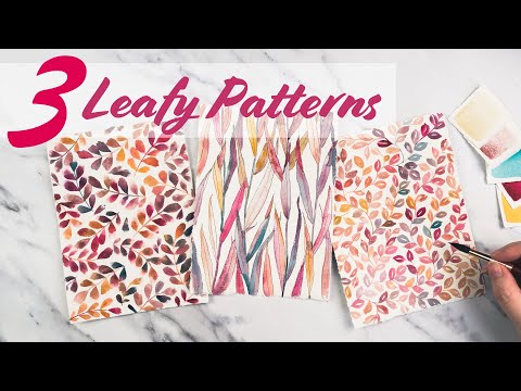 Paint Leaves in Watercolor | 3 Simple Ideas for Leafy Patterns