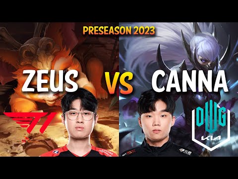 T1 Zeus vs DK CANNA - GNAR vs IRELIA Top - KR Ranked