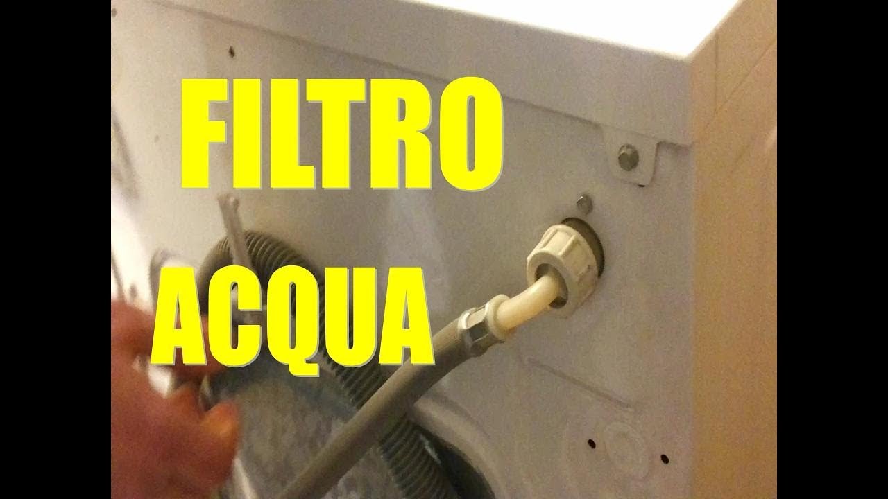 Pulire filtro di carico acqua lavatrice