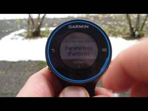 Garmin Forerunner 620 - Navigation dans les menus