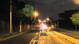 Melbourne Tram Driver View Video at Night - Route 48.