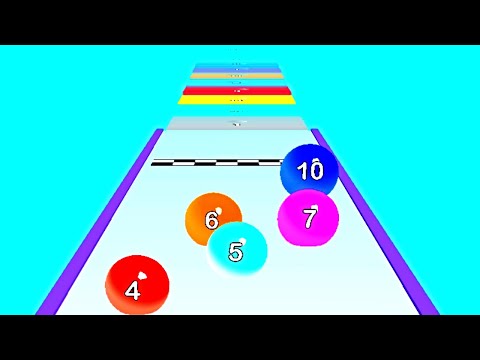 Merge Ball Race - Ball Merge 2048 Game ! All Levels Gameplay (224-228) android,ios