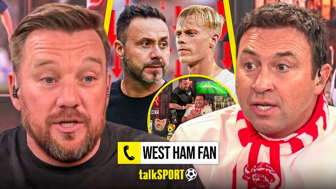 Jamie O'Hara's HEATED CLASH with Jason Cundy & West Ham fan for MOCKING Spurs as he STORMS OUT!