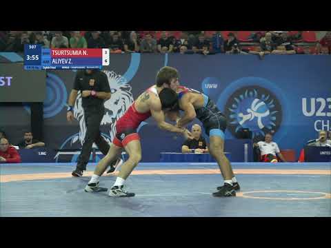 1/8 GR - 55 kg: N. TSURTSUMIA (GEO) v. Z. ALIYEV (AZE)
