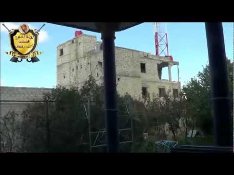 رصد لواء الشهيد الشيخ أحمد ياسين لبناء سيرياتيل في مدينة داريا في ريف دمشق