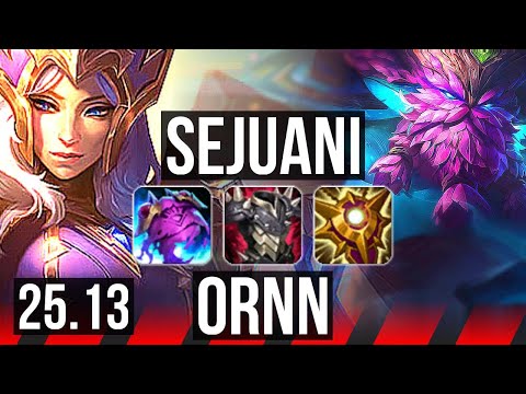SEJUANI vs ORNN (TOP) | 65% winrate | EUW Diamond | 25.13
