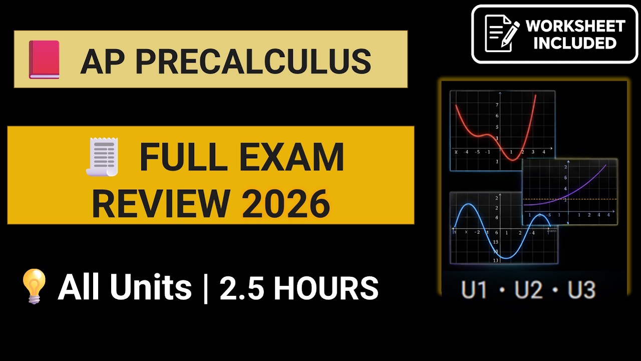 AP Precalculus Full Exam Prep and review 2026 | Complete Course Review (Units 1–3)
