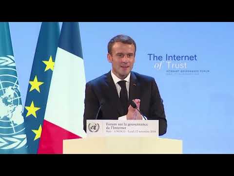 Los derechos de autor en Internet | Emmanuel Macron | Internet Governance Forum 2018 (UNESCO)