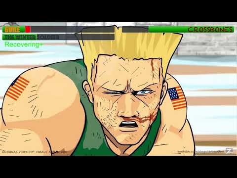 The Winter Soldier vs. Guile vs. Crossbones With Healthbars