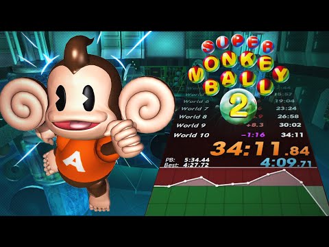Super Monkey Ball 2 - All Levels (Story Mode) Speedrun in 34:11