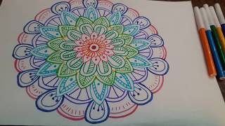 Mandala arthow to draw mandalacolorful mandalaرسم ماندلا 