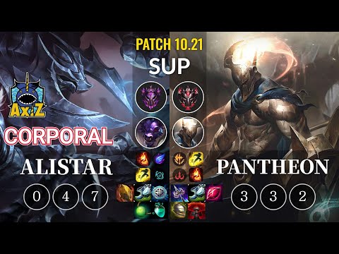 AXIZ Corporal Alistar vs Pantheon Sup - KR Patch 10.21