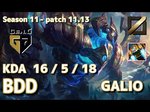 【韓国サーバー/C1】Gen.G Bdd ガリオ(Galio) VS T1.C Mireu リサンドラ(Lissandra) MID - Patch11.13 KR Ranked【LoL】