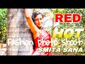 RED DRESS FASHION PHOTO SHOOT WITH ACTRESS SMITASANA