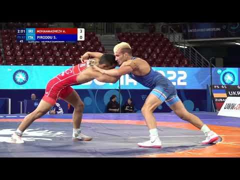Qual. FS - 57 kg: A. MOHAMMADNEZH (IRI) v. S. PIRODDU (ITA)