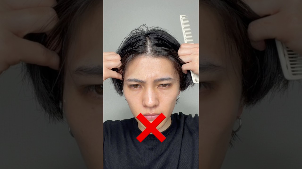 分け目はふんわりさせるのがポイント#センターパート