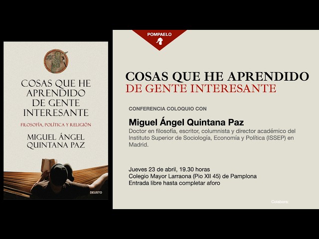 Vídeo relacionado con Cosas que he aprendido de gente interesante: Filosofía, política y religión (Deusto)