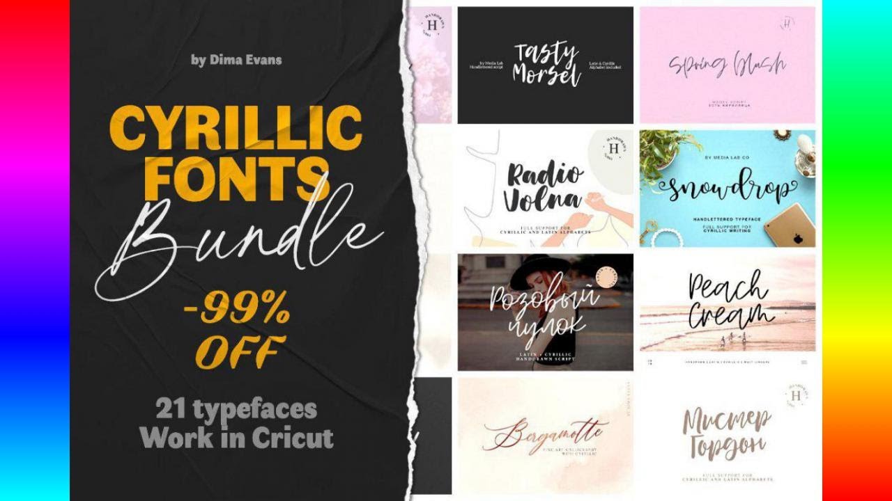 Script Font: Cyrillic Fonts Bundle