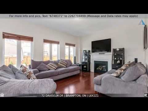 Priced at $1,299,000 - 72 Daviselm Dr, Brampton, ON L6X2Z1