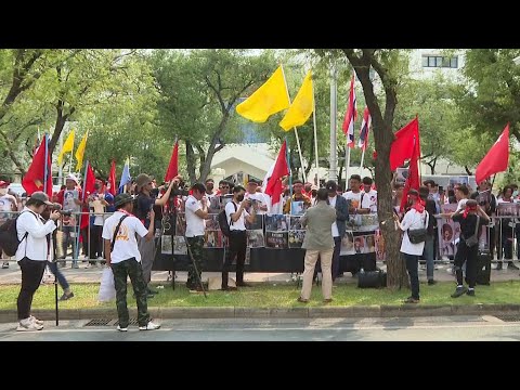 Hundreds gather outside UN office in Bangkok on Myanmar's coup anniversary | AFP