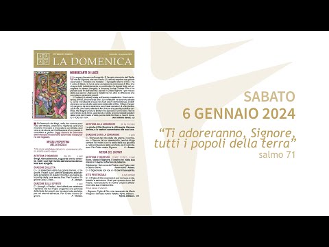 Epifania del Signore | 6 gennaio 2024 | anno B | foglietto la Domenica