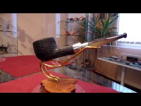 Pipa bog oak e corno pot freehand - www.paronellipipe.it