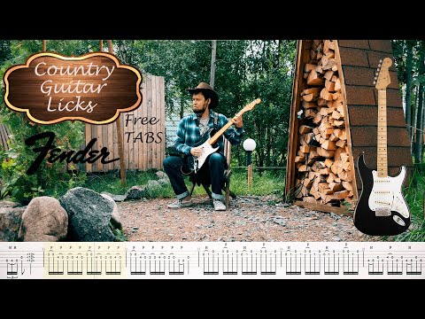 Country Guitar Licks for Fender ( Free Tabs )