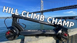 WideWheel Pro Electric Scooter Review - Ride Footage and Hill Climb Test