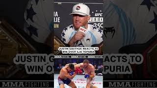 Justin Gaethje REACTS to his title win over Ilia Topuria at #UFCWhiteHouse