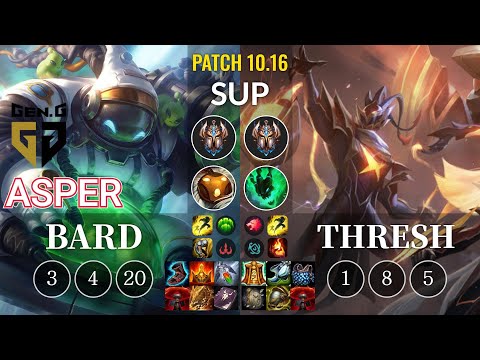 GEN Asper Bard vs Thresh Sup - KR Patch 10.16