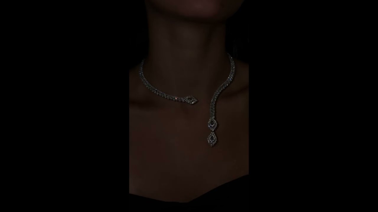 Luxury crystal-studded accessory set